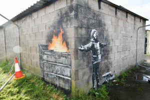 Banksy Art Port Talbot Wales - Season's Greetings