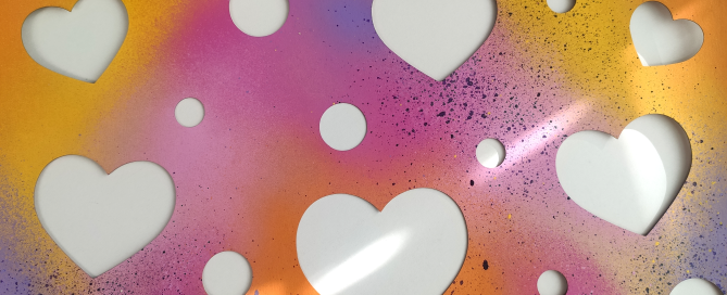 Love Valentine Introducing Stencil Art Spray Session