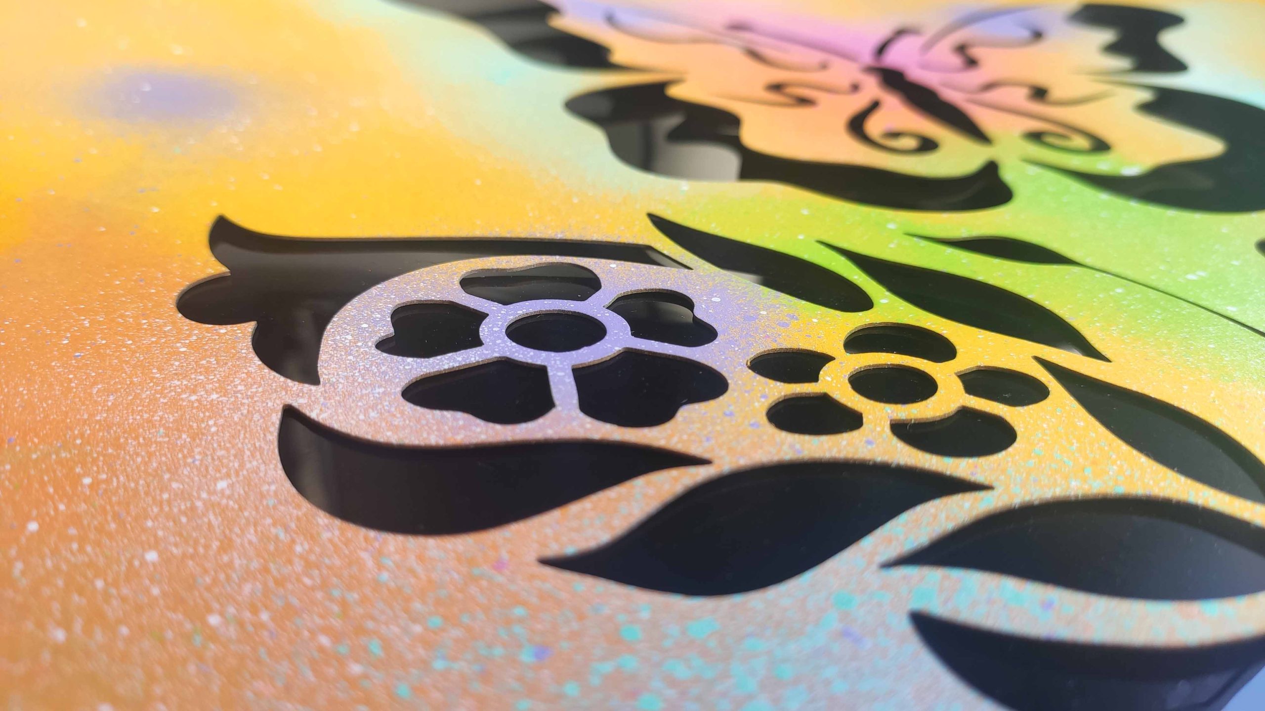 Spring Introducing Stencil Art Spray Session